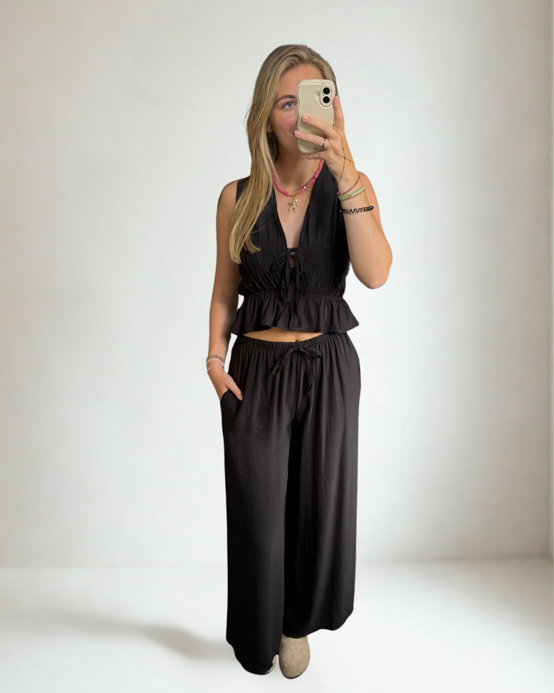 Zwarte Set met Lange Broek