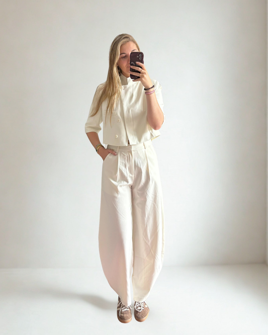 Korte Mouwen Blazer Mila - Off White