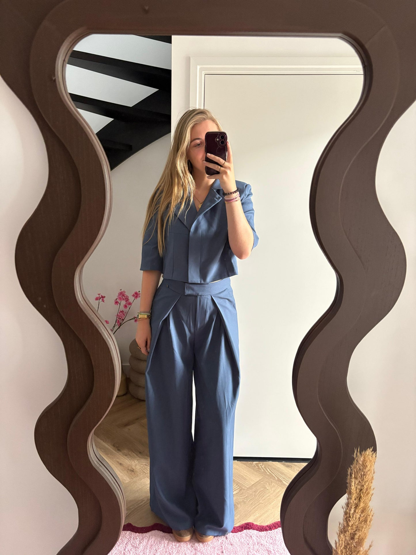 Korte Mouwen Blazer Mila - Blauw