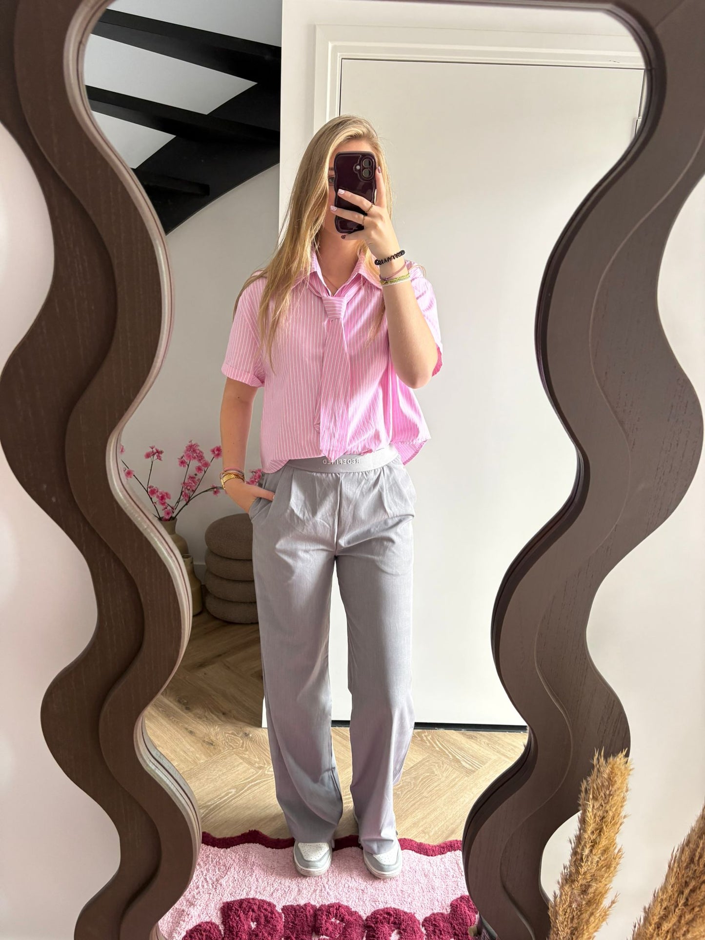 Grijze Pantalon Met Stretchband Mex