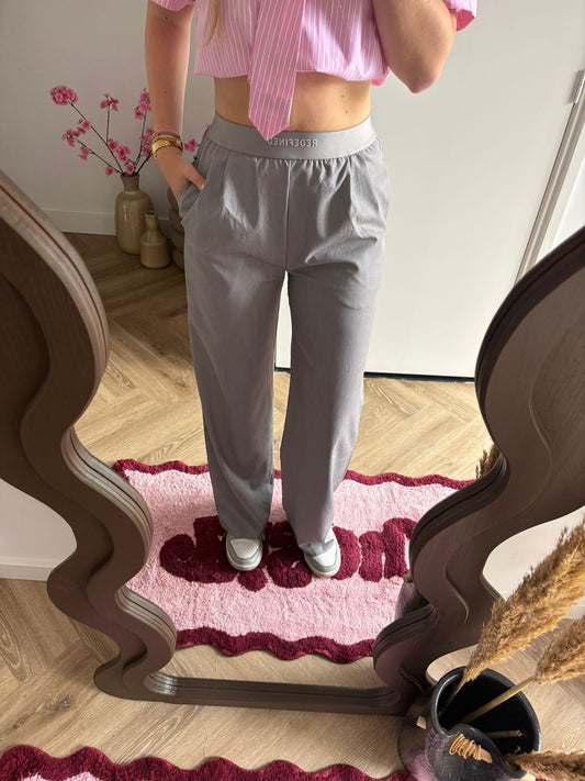 Grijze Pantalon Met Stretchband Mex