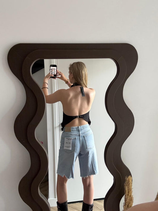 Zwarte Top Met Open Rug Maeve