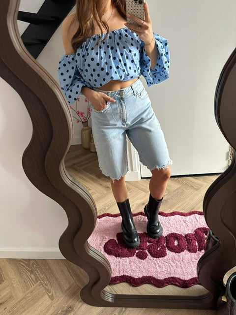 Light Blue Denim Bermuda Short Marlou