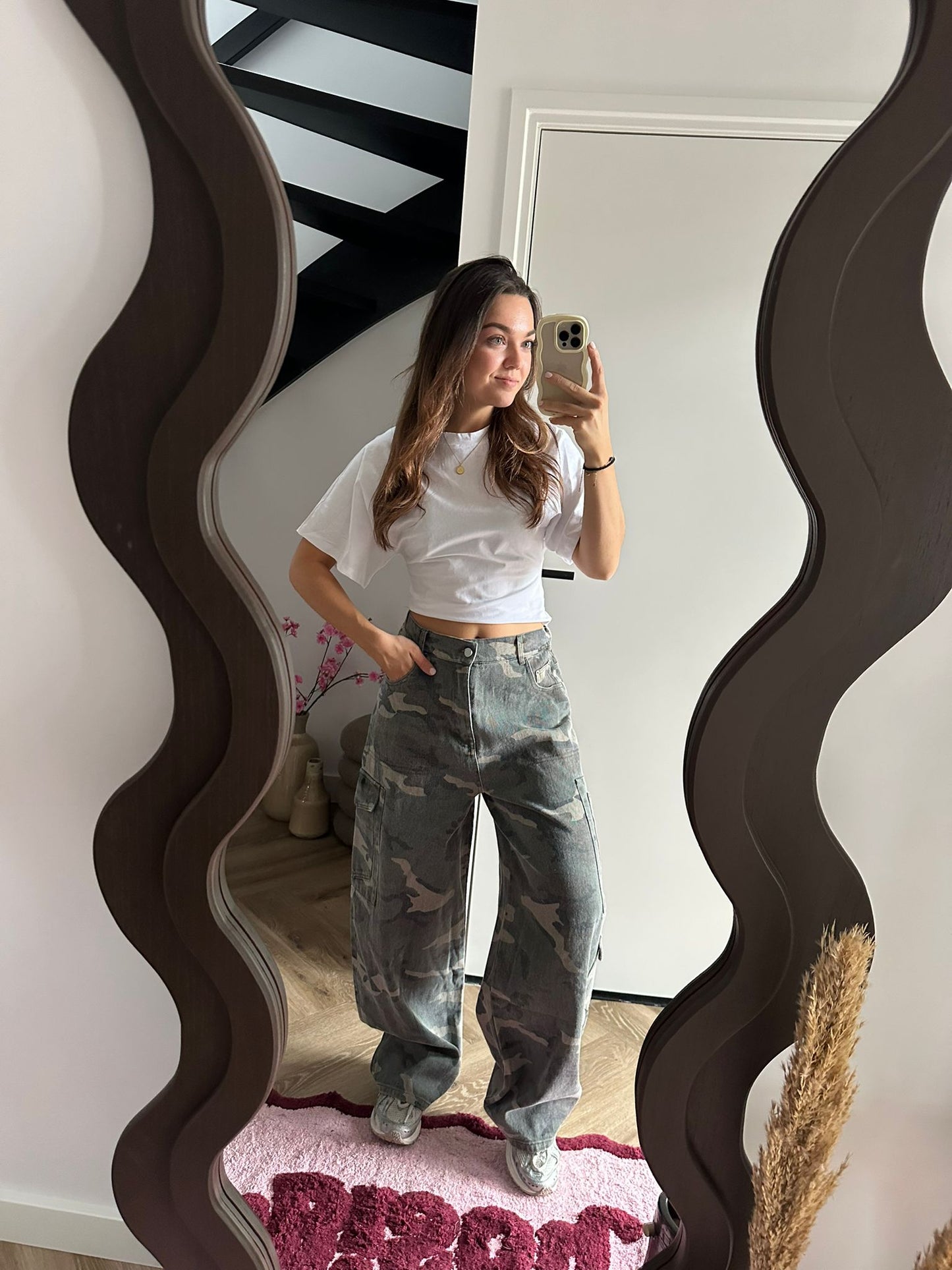 Ballon Cargo Jeans met Legerprint Emma