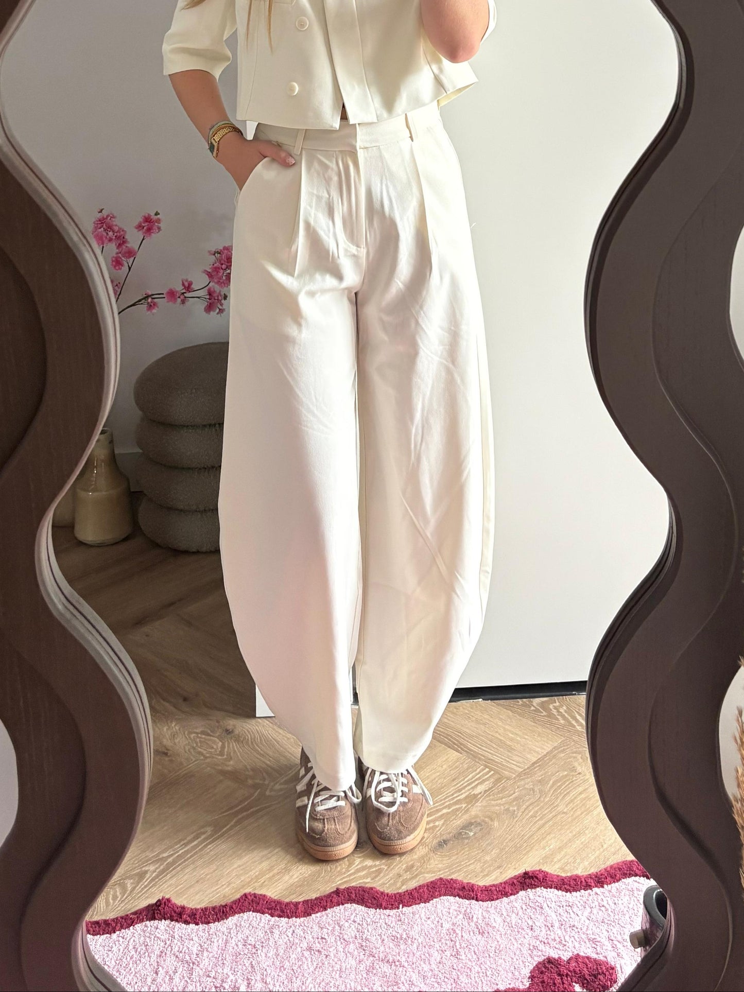 Gebroken Witte Ballon Pantalon Anne