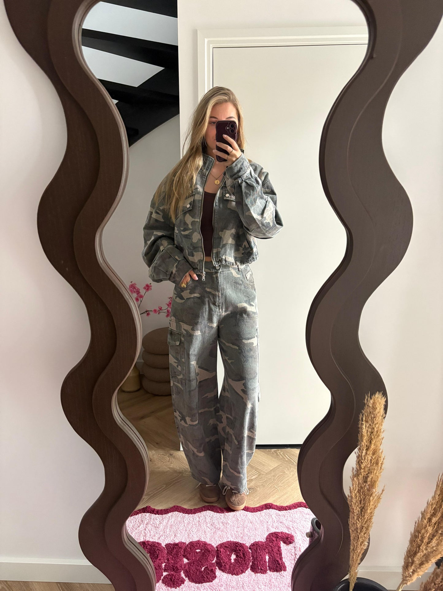 Ballon Cargo Jeans met Legerprint Emma
