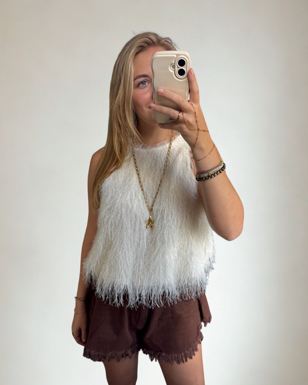 Fluffy Fringes Top Wit