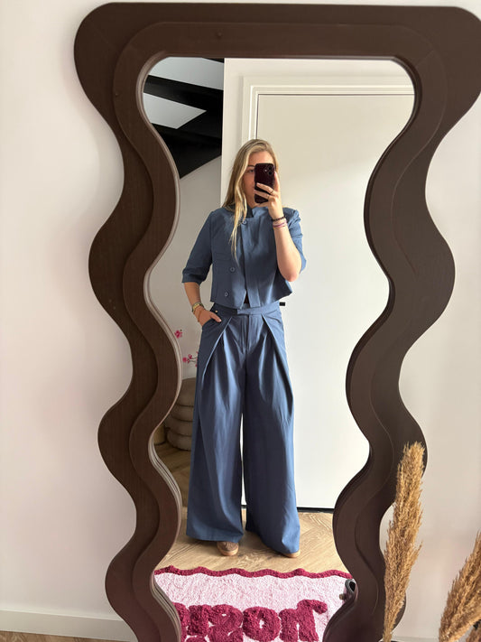 Korte Mouwen Blazer Mila - Blauw