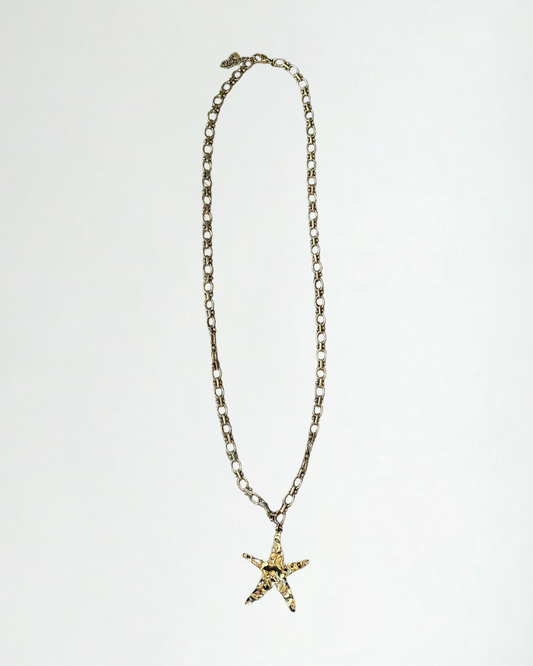 Lange Gouden Schakelketting met Bedel