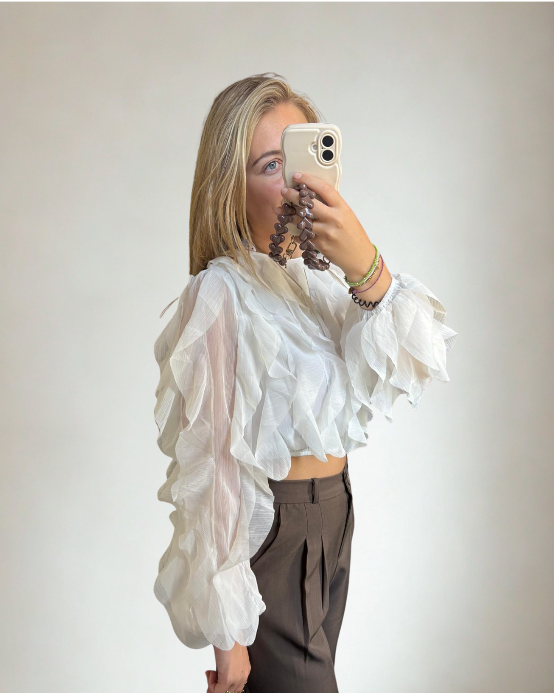 Ruffle Blouse - Wit