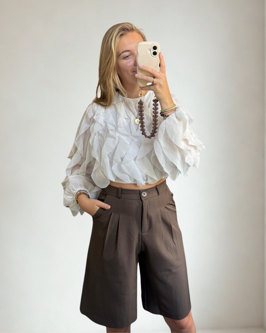 Ruffle Blouse - Wit