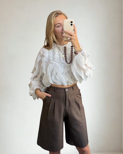 Ruffle Blouse - Wit