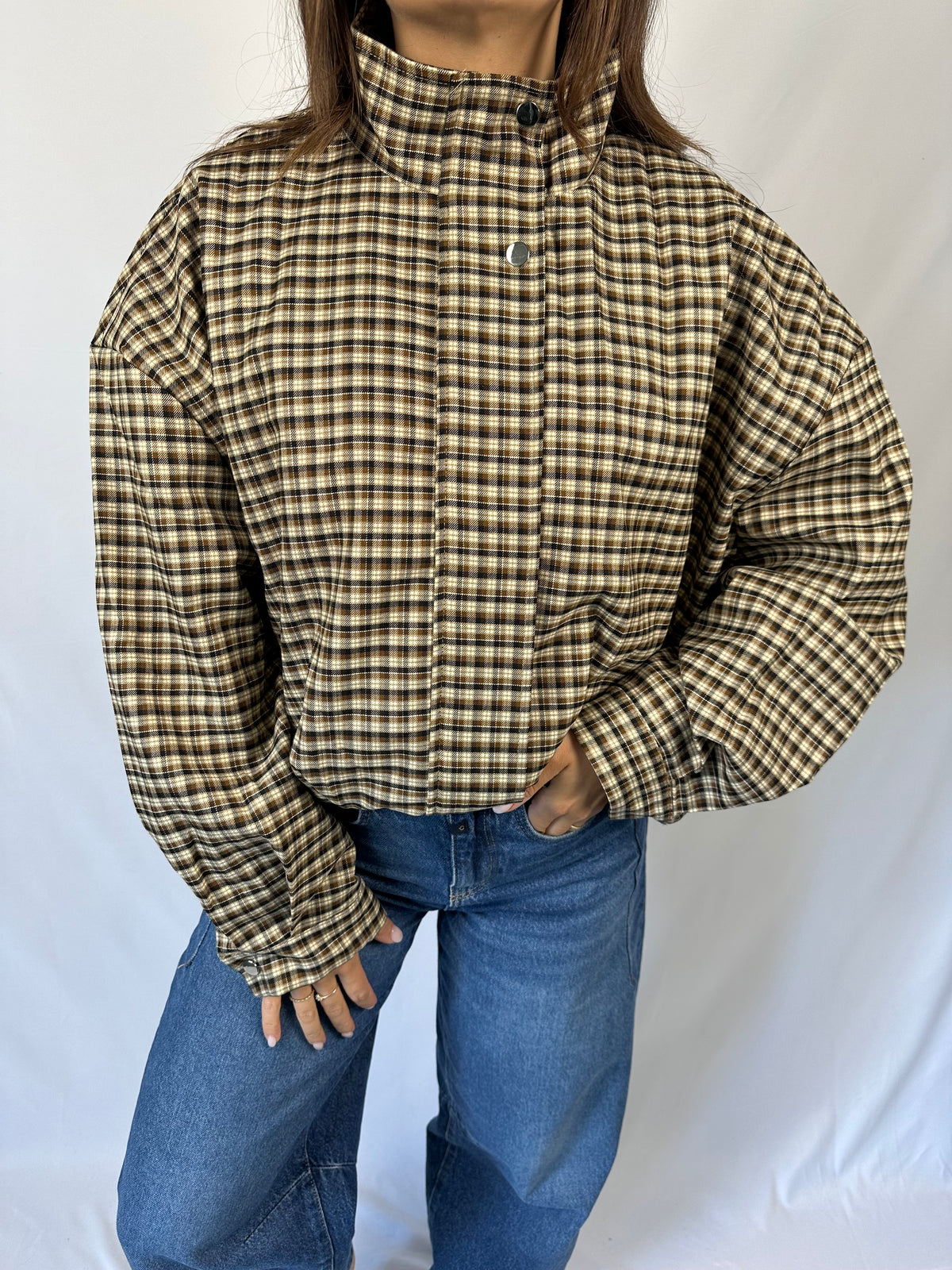 Geruiten Jack - bruin/beige grote ruit
