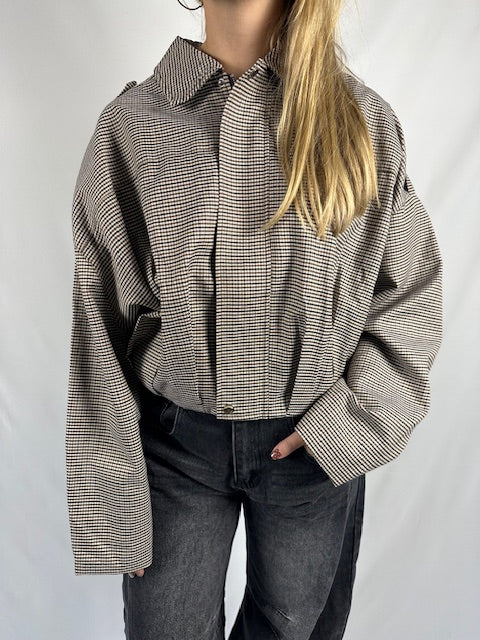Geruite jack - Bruin/Beige