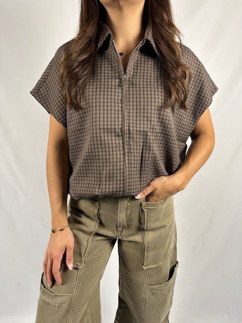 Geruiten Gilet