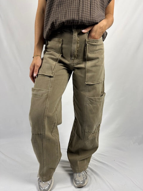 Queen heart broek - Camel