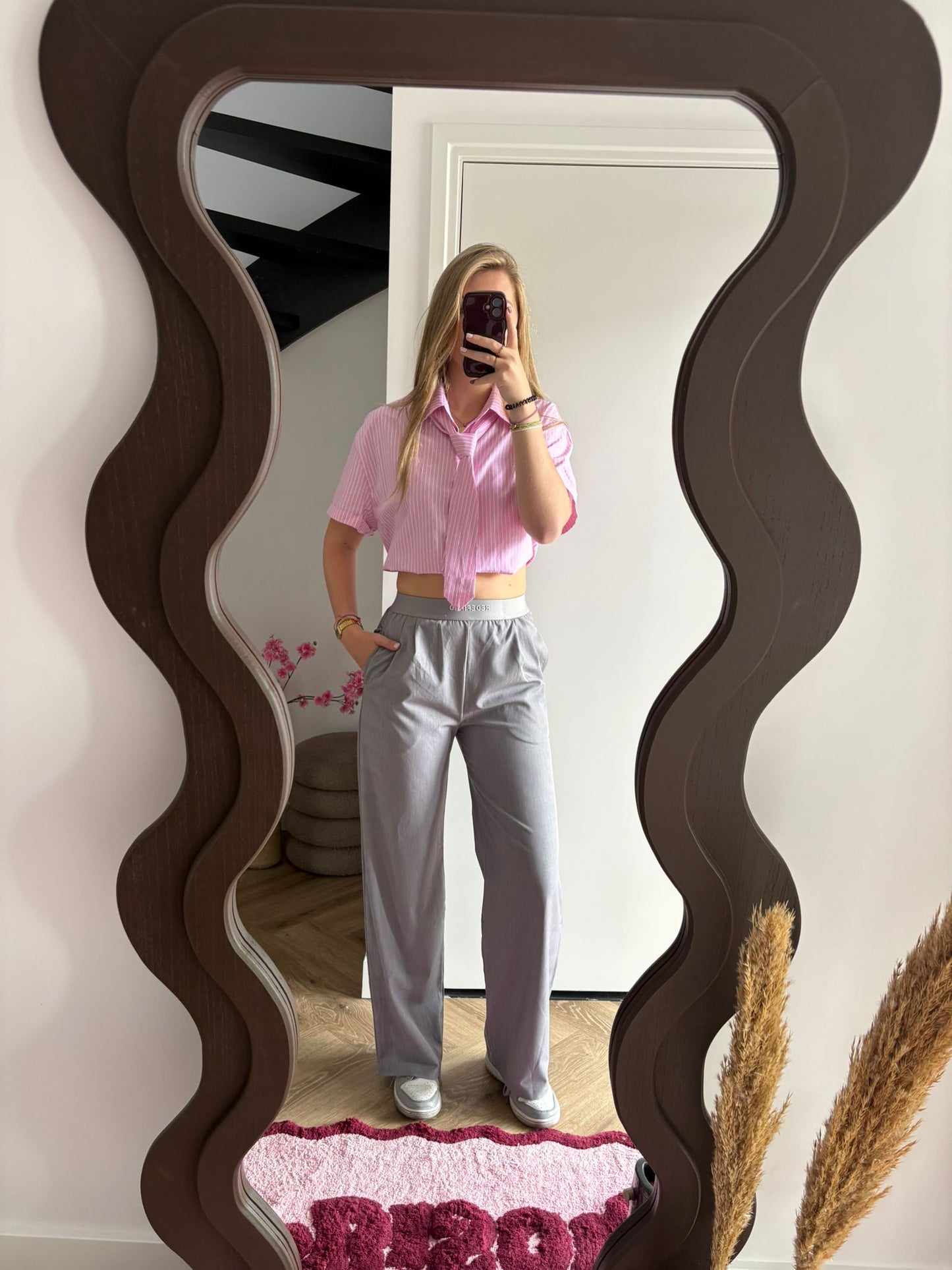 Grijze Pantalon Met Stretchband Mex