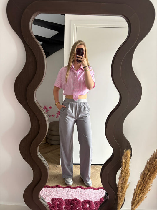 Grijze Pantalon Met Stretchband Mex