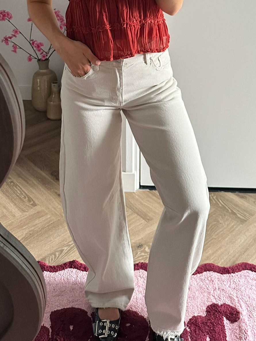 Queen Hearts Beige Ballon Jeans Rosan