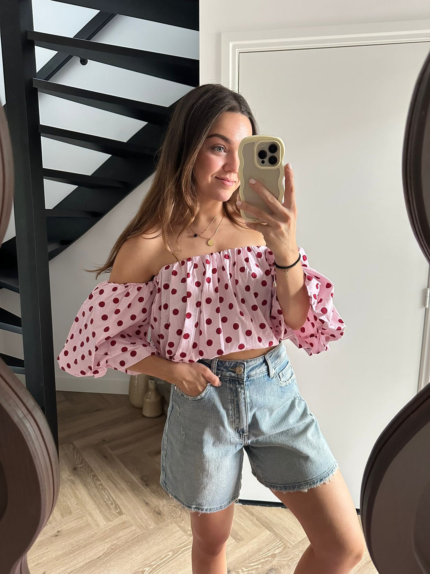 Offshoulder Top Jelke - Roze