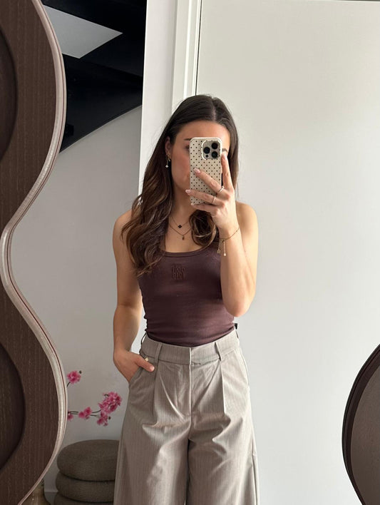 Megan Tank Top - Brown